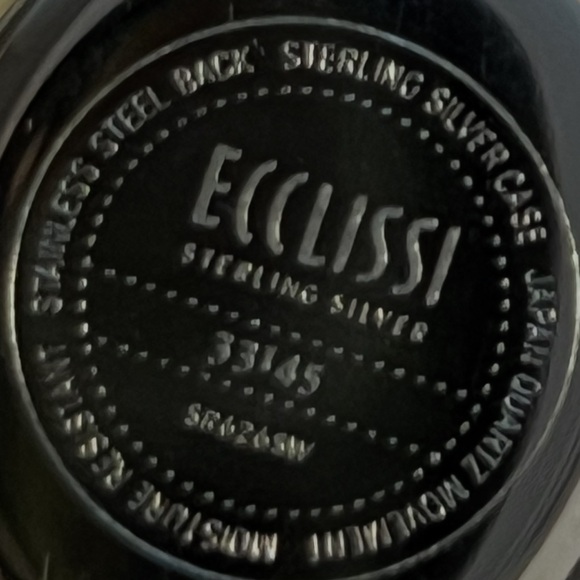 ESSLISSI Sterling Silver and Authentic Gem Charm Watch - Picture 7 of 11